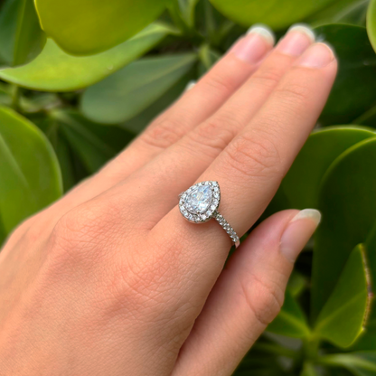 Anillo Compromiso Plateado Chapa de Oro