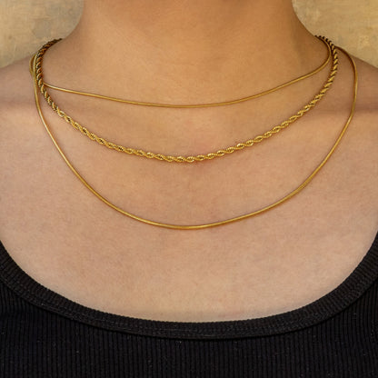 Collar Layer Dorado Acero Inoxidable  1J8