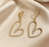 Aretes Corazon Doble C#2