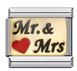 Charm Mr. & Mrs Acero Inoxidable Az304