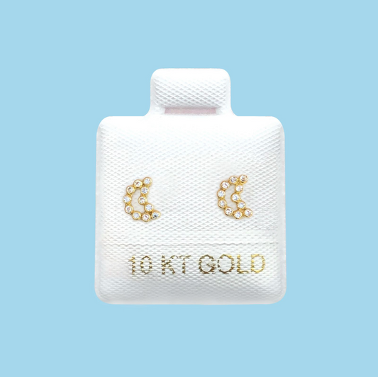 Broqueles Oro 10K Luna Az340