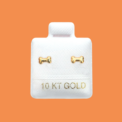 BROQUELES ORO 10K HUESO R762