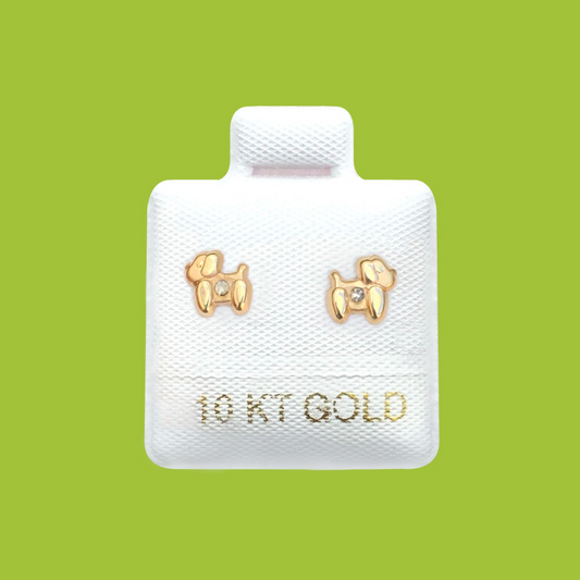 Broqueles Oro 10K Perro Az362