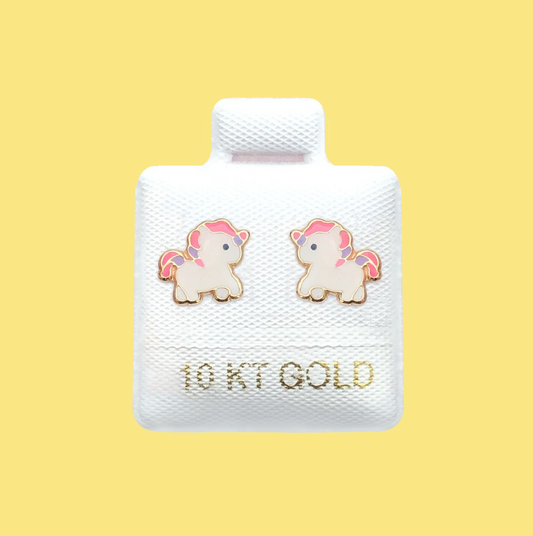 Broqueles Oro 10K Poni Az394