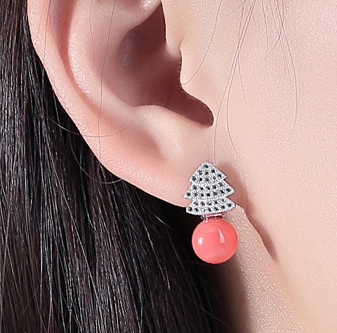 Aretes Mini Arbolito y Perlita