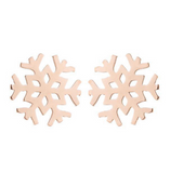 Aretes Mini Copo Nieve Oro Rosa Acero Inox  C669