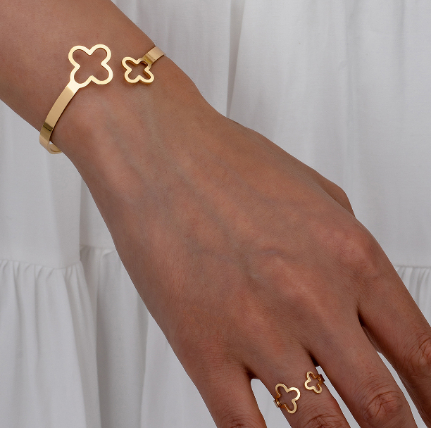 Pulsera y Anillo Trebol R20