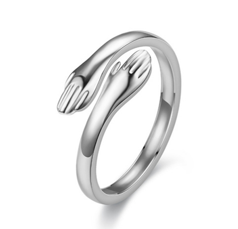 Anillo Ajustable Abrazo  Acero Inoxidable Az337