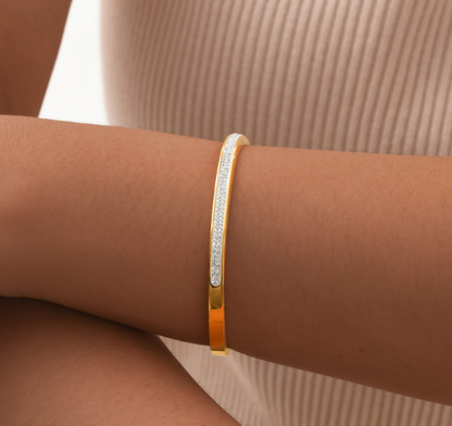Pulsera Dorada Brillante Acero Inoxidable 2H6
