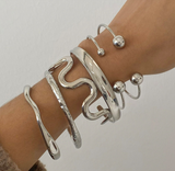 Pulsera Plateada  Acero Inoxidable R7