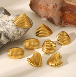 Aretes Concha Dorada 4E2