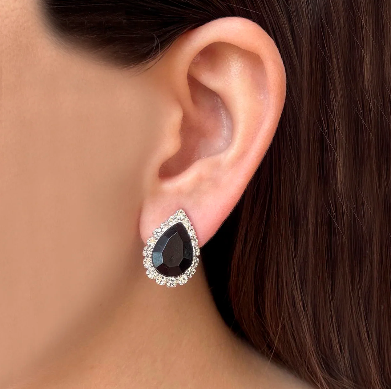 Aretes Zirconia Brillante Chapa de Oro