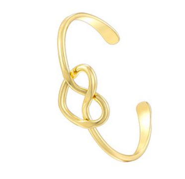 Pulsera Dorada Garabato de Corazón Chapa de Oro  1J6