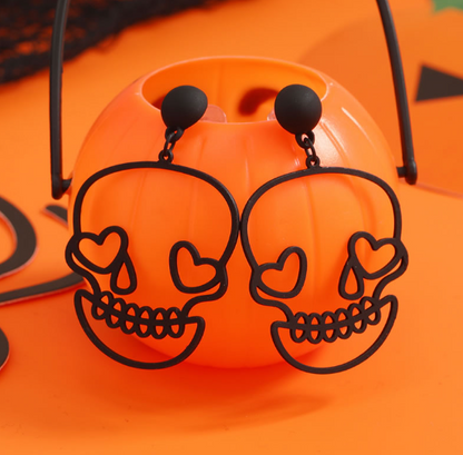 Aretes Calavera Metálica Li4