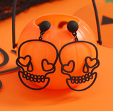 Aretes Calavera Metalica 2P7