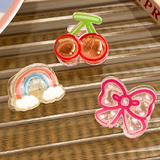 Broche Niña Mini Cereza Lazo Arcoiris 1U7