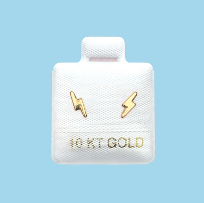 Broqueles Mini Rayo Oro 10K R738