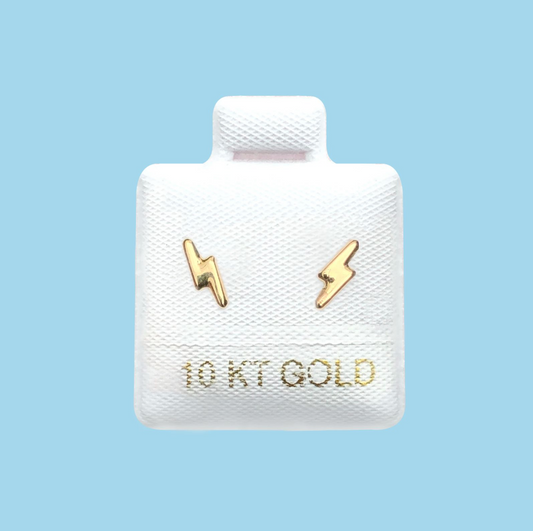 Broqueles Mini Rayo Oro 10K R738