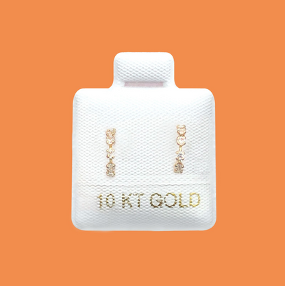 Broqueles Mini Huggie Oro 10K Az420