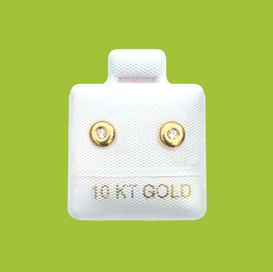 Broqueles Mini Bolita Oro 10K R735