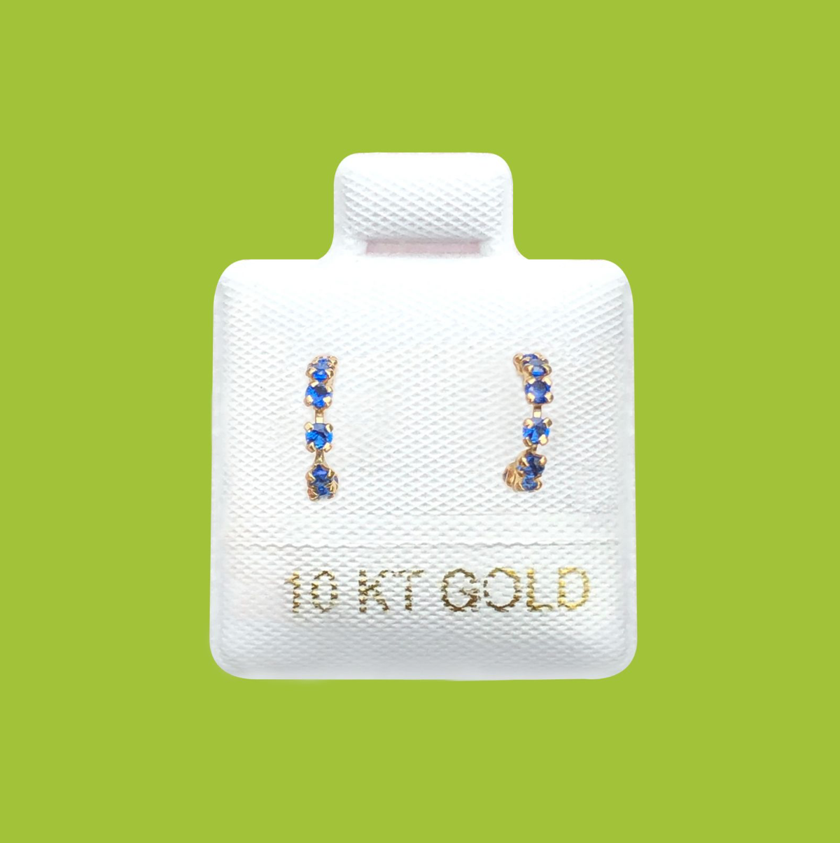 Broqueles Oro 10K Huggie Azul Az392