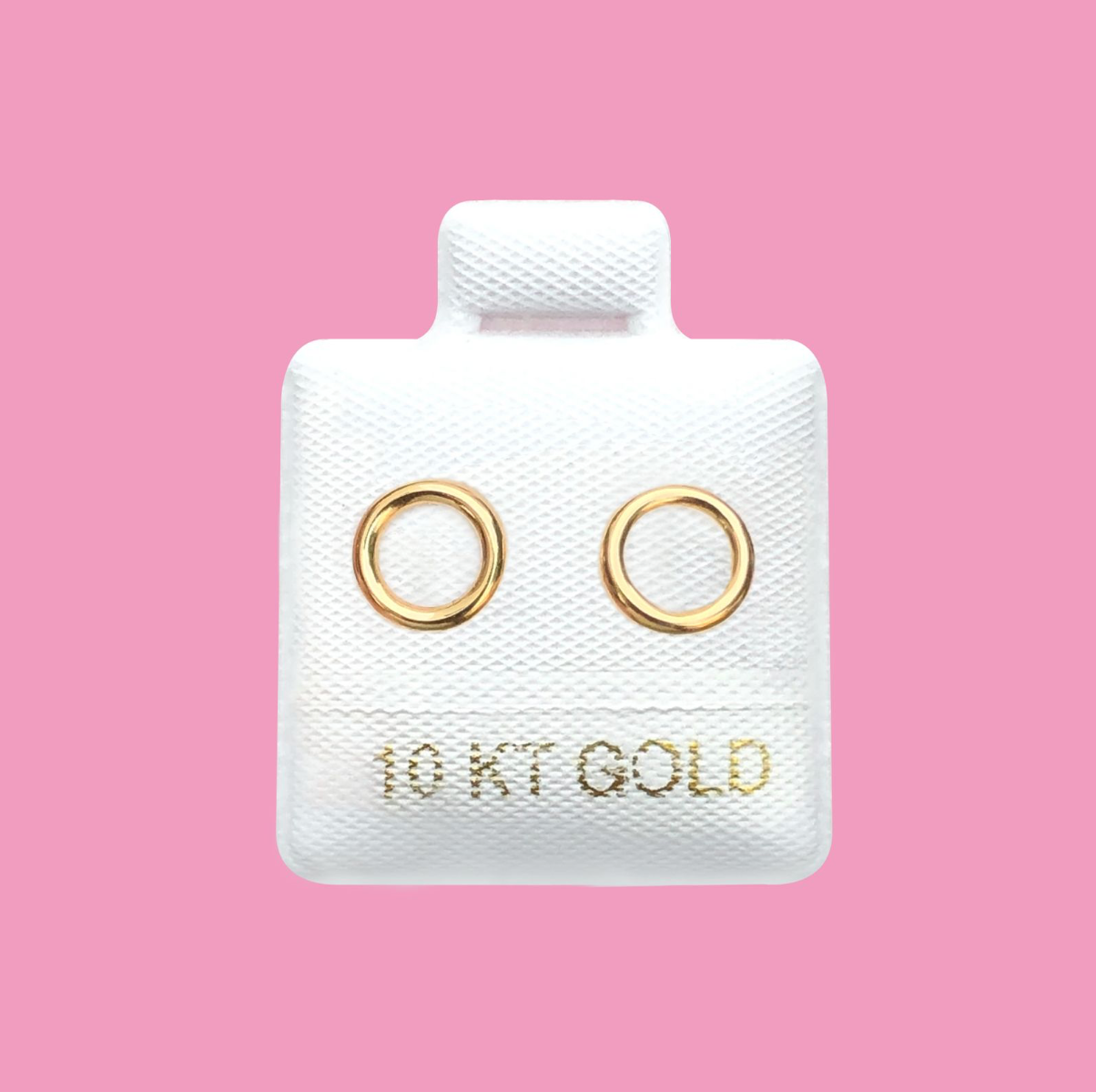 Broqueles Oro 10K Círculo Dorado R760