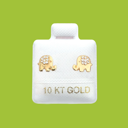 Broqueles Oro 10K Elefante