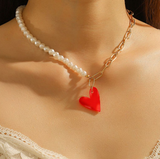 Collar Perlas Corazon R32