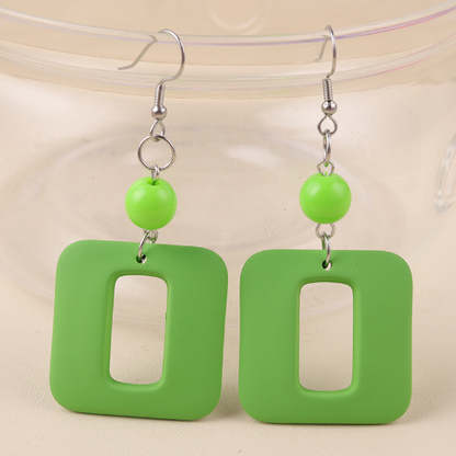 Aretes Acrílico Verde  3B4