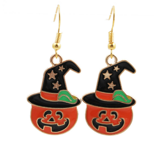 Aretes Calabaza Halloween  3L4
