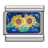 Charm Girasoles Acero Inoxidable Az317