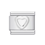 Charm Corazon Plateado Acero Inoxidable Az303