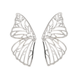 Aretes Alas Plateadas Mariposa  2M7