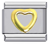 Charm Corazon Dorado Acero Inoxidable Az264