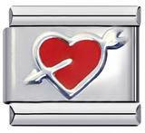 Charm Corazon Flechado Acero Inoxidable Az258