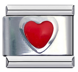 Charm Corazon Rojo Acero Inoxidable Az261