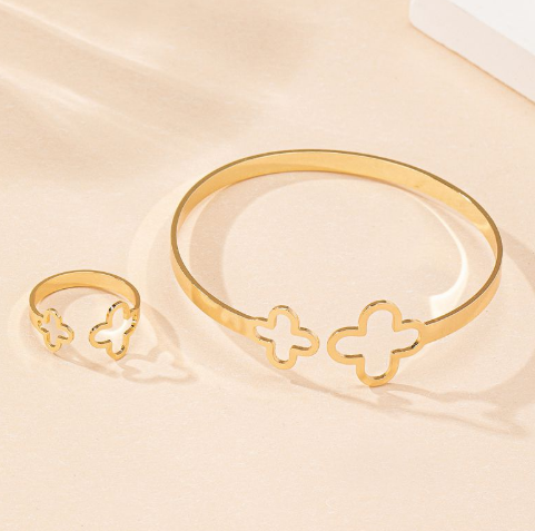 Pulsera y Anillo Trebol R20