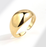 Anillo Chunky Ajustable Chapa de Oro C625