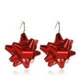 Aretes Moño de Regalo Rojo  3D4