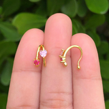 Aretes Earcuff Chapa de Oro Az419