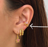 Aretes Earcuff Chapa de Oro Az419