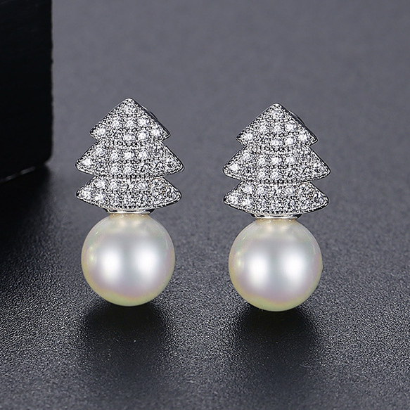 Aretes Mini Arbolito y Perlita