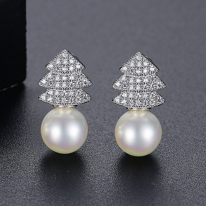 Aretes Mini Arbolito y Perlita