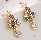 Aretes Arbolito Mini Navidad  3L3