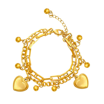 Pulsera Corazones Dorados 4E19