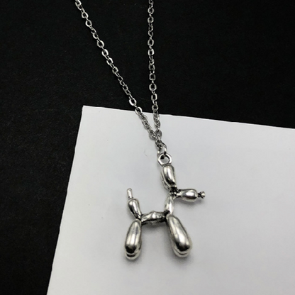 Collar Perro Globo Plateado Acero Inoxidable 4E17