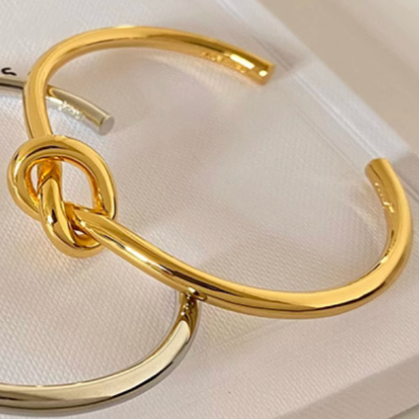 Pulsera Nudo Dorado Acero Inox 1L8