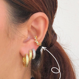 Ear Cuff Zirconias Chapa de Oro Az121