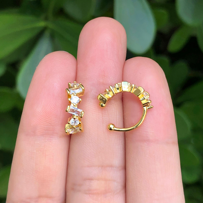 Ear Cuff Zirconias Chapa de Oro