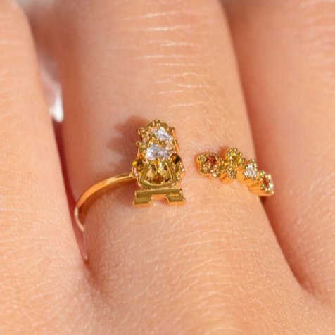 Anillo de La Bella Ding Don Ajustable 1N2Lu